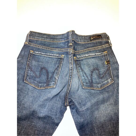 Citizens of‎ Humanity Dita Petite Bootcut Jeans Women 27 Dark Blue Boho Low Rise - Picture 11 of 11